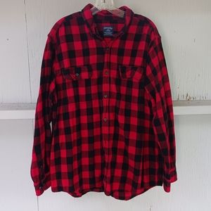 Faded Glory men's red/black flannel - Large